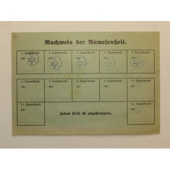 Feuerlöschlehrgang Zertifikat, Reichsluftschutzbund. Espenlaub militaria